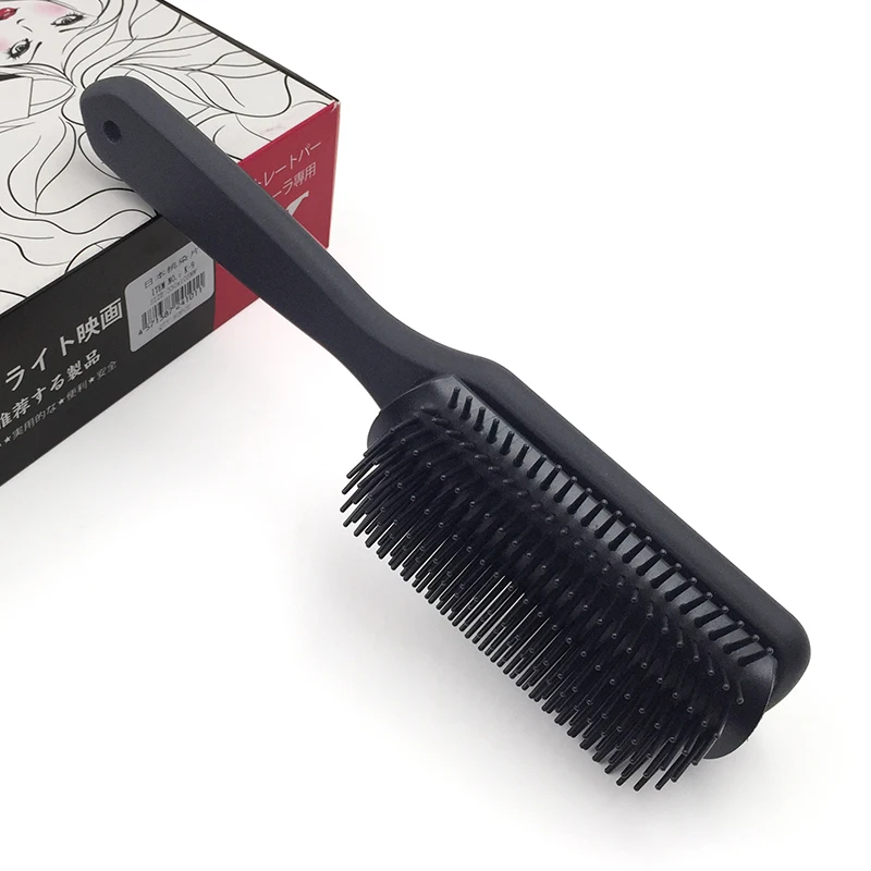 Extensions Biodegradable Massage Private Label  Denman Salon Equipment 9 Rows Detangling Anti-Static Hair Comb