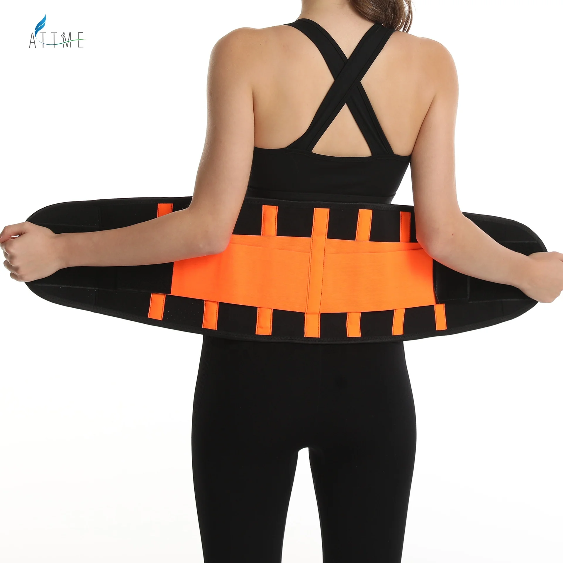 
Amazon top seller OEM neoprene sauna waist trimmer double belt neoprene waist trainer belt for weight loss with adjustable hooks 