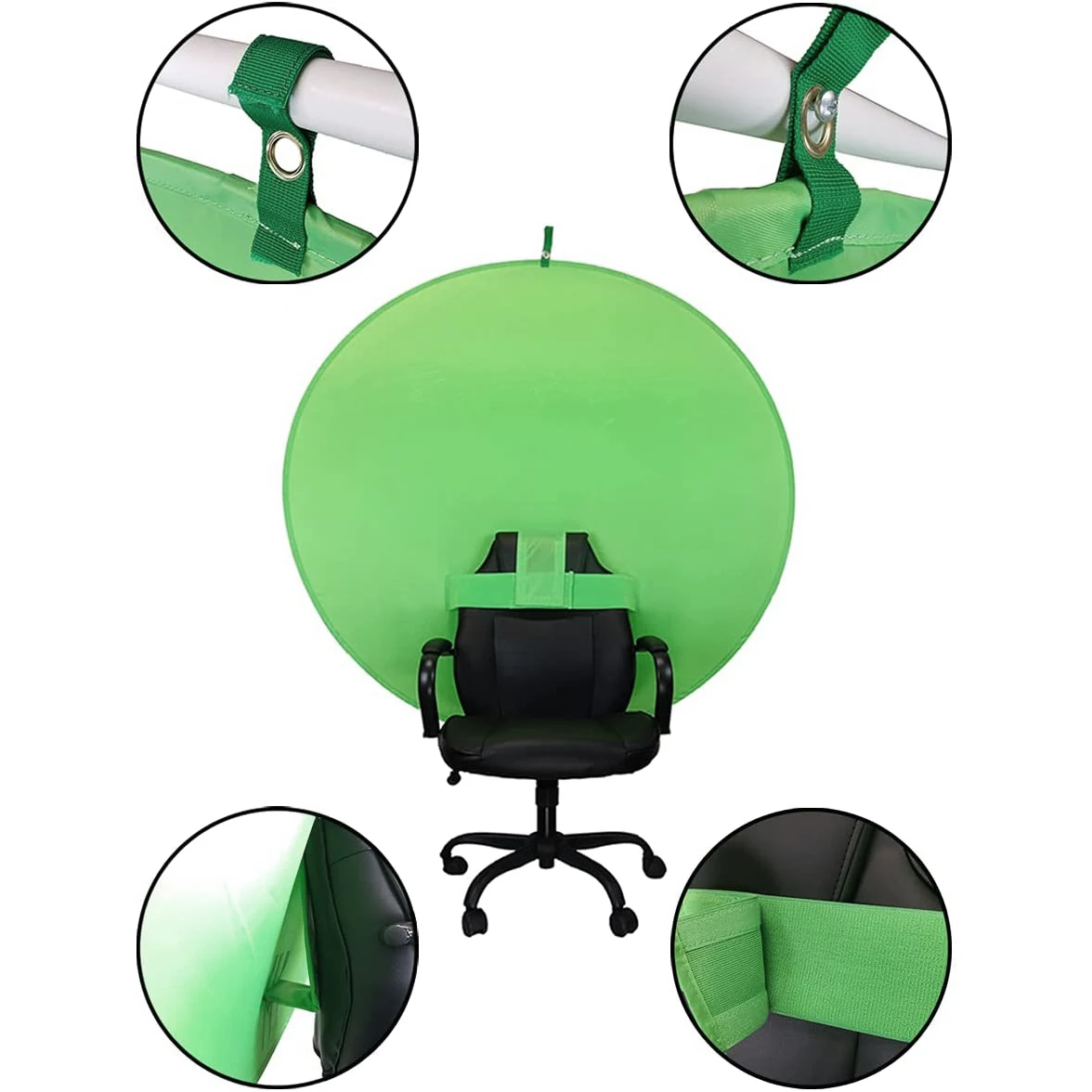 2021 Chair Portable  green screen backdrop Studio Collapsible  photographic reflector  for webcam backdrop