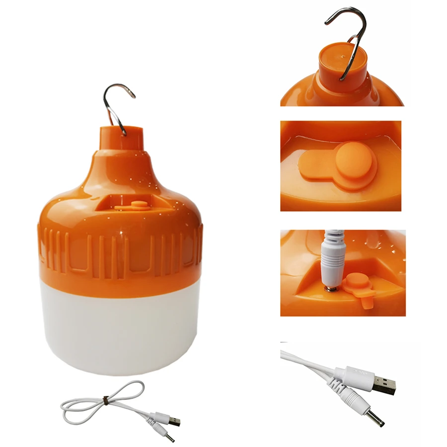 Outdoor lighting for 4 hours.rechargeable bulb T bulb 50w  100W