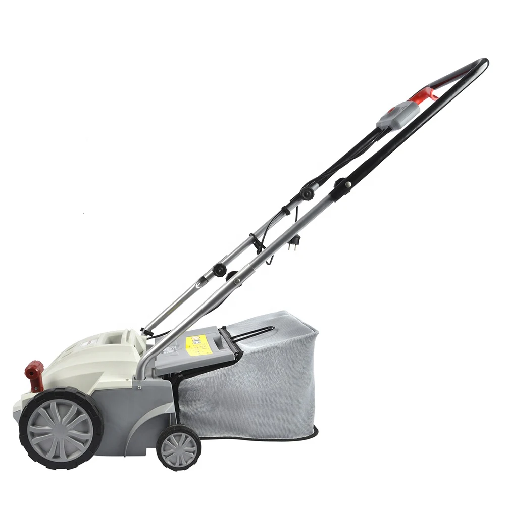 Vertak 1500W electric scarifier machine hand push 16 blades 2 in 1 lawn rake turf scarifier for sale