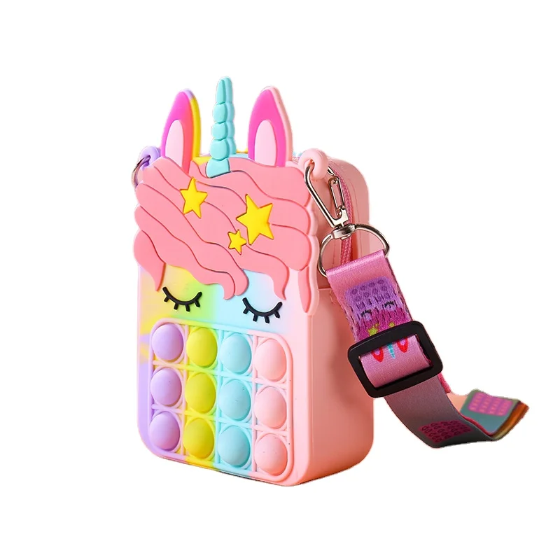 2021 Korean Fashion Hot Items Girls Pop It Purse Monedero Kids Student Pop It Purses