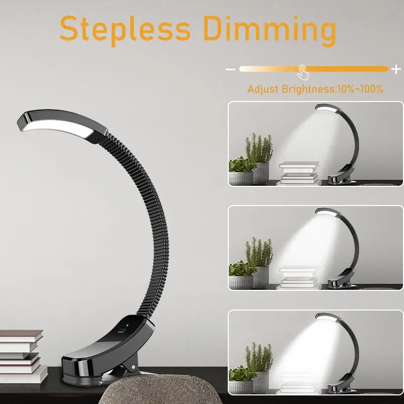 Eye Protection Stepless Dimmable Magnetic fixed  Smart USB book light for Night Reading lamp