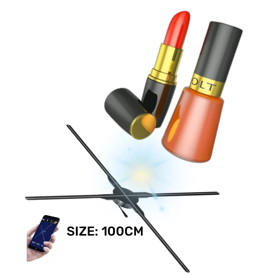 Black tech Naked Eye Stereo 3d hologram fan 100cm Advertising 3d fan hologram Machine Projector  HD 3d hologram fan big size