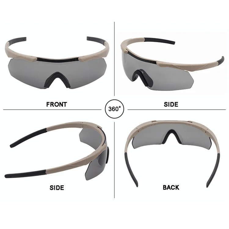RTS Interchangeable Lens shooting Sunglasses Goggles tactical eye glasses for men