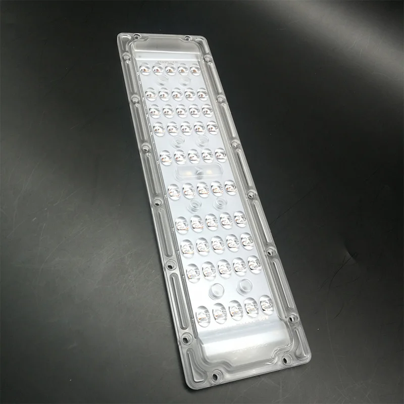 High Quality Asymmetrical LED Street light module LENS 50W Plastic Street light LED Lens