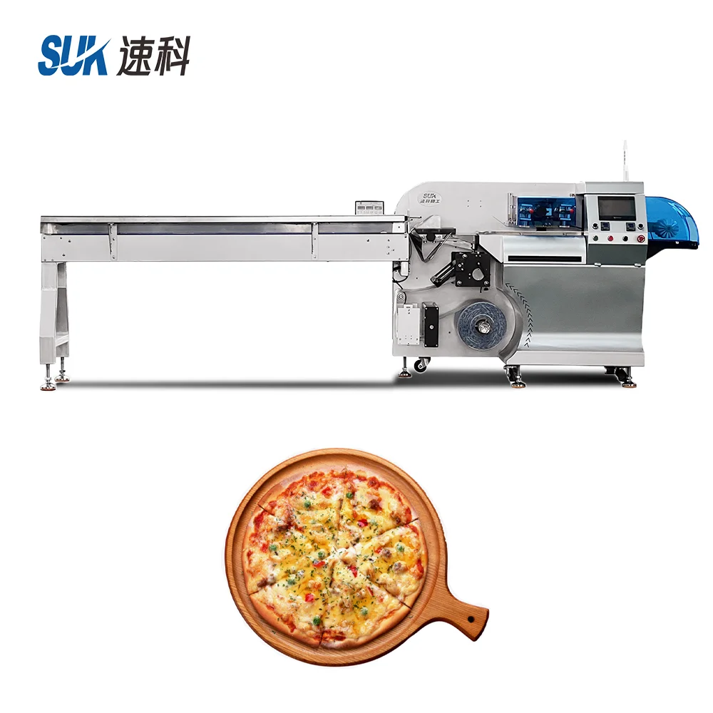 Automatic High Speed Baguette Pizza Quick Frozen Food With Date Flow Pillow Packing Machine
