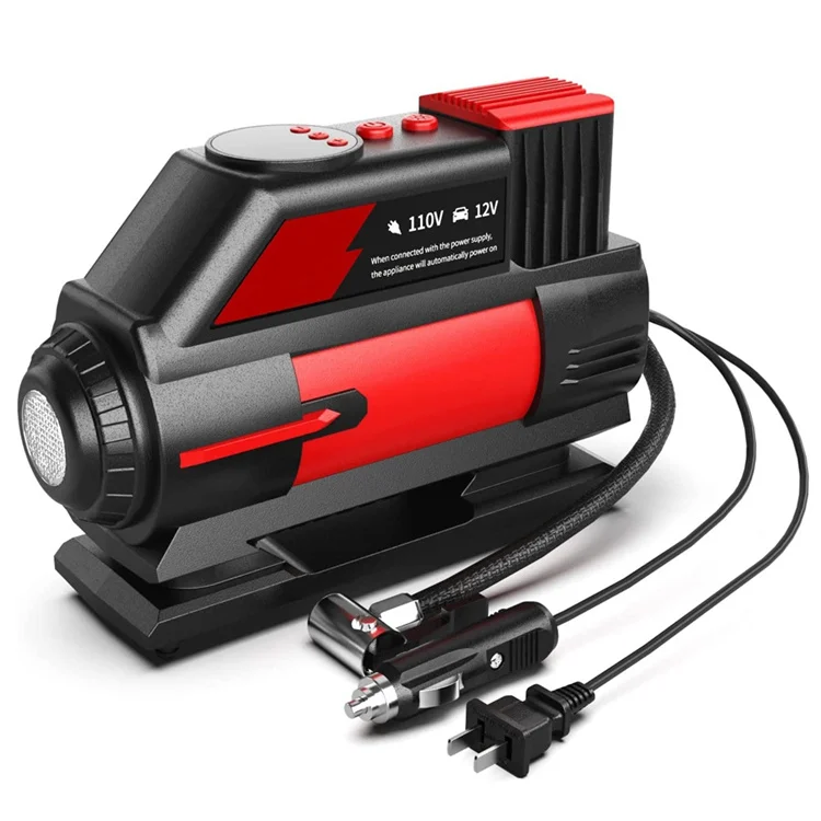 New Arrival Tire Compressor Red Electric Air Pump Tires Home and Car Air Inflator