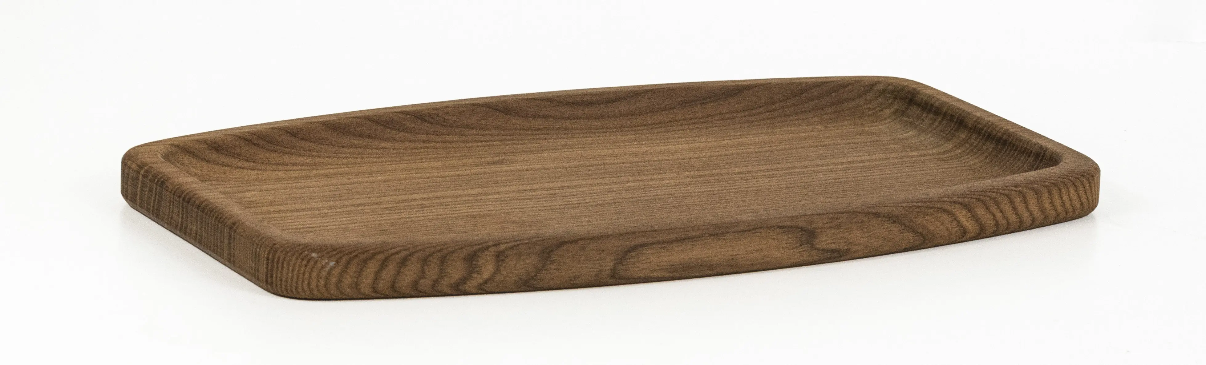 Carefully Designed Italian Modern Customizable Certified Wooden Small Oval Decorative Tray Heat-treated Home Decoration