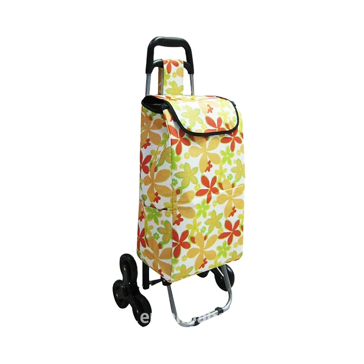 Trolley 2 Wheel Dolly Grocery Foldable Climbing Stair 6 Wheel Hand Shopping Trolley Luggage Cart