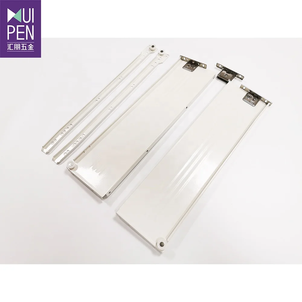 cheap price white metal box drawer slide tandem box soft close drawer slide powder coating drawer slide runner metal box white