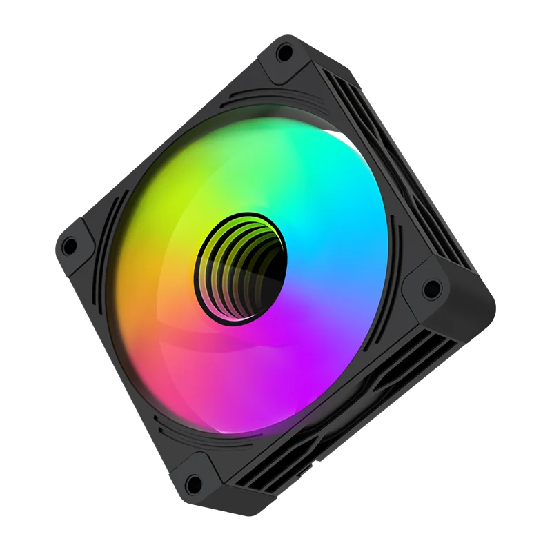 Wholesalers 90*90*25MM 12V Silence RGB PWM 4Pin Infinite Mirror  PC Case Fan Computer Cooling Fan