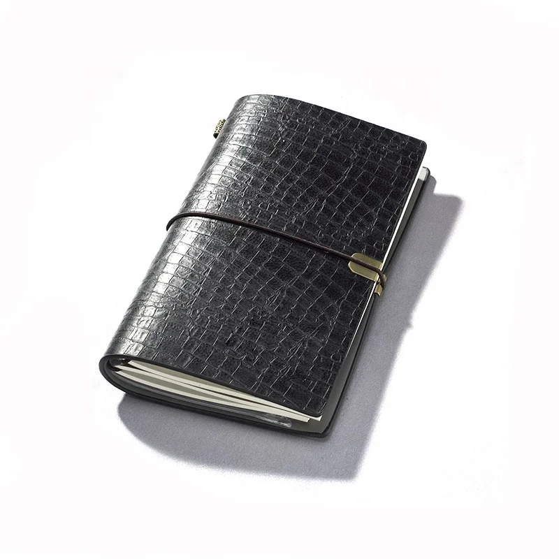 
Elastic rubberband a4 custom planner kraft folder vintage journal a6 pu leather traveler paper inserts travel blank notebooks 