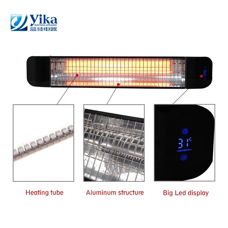High Efficiency Fast Heating IP65 Carbon Fiber Wall Mounted Infrared Electric Heater