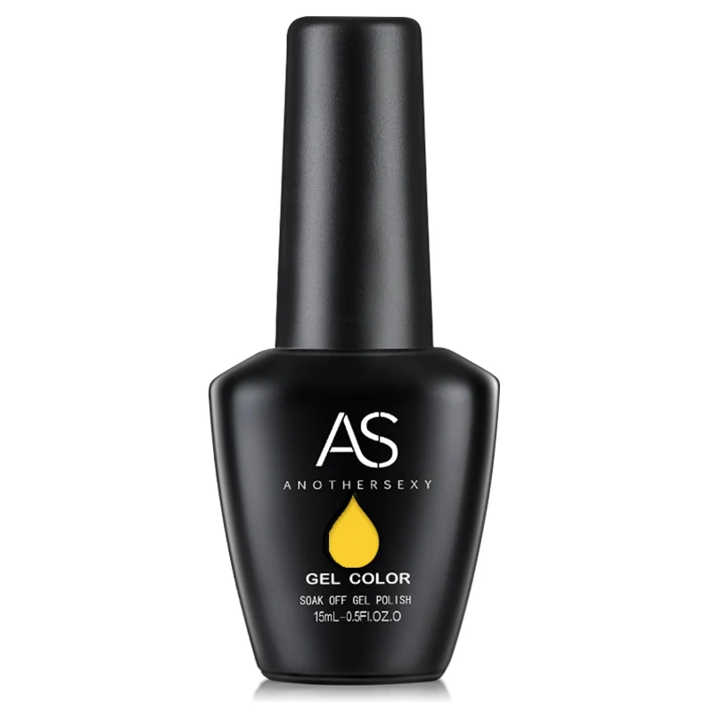 
AS 3D Color Gel Solid Bright Yellow Gel Nail Polish Soak Off UV Nail Gel Lacquer Non Toxic Lacquer 