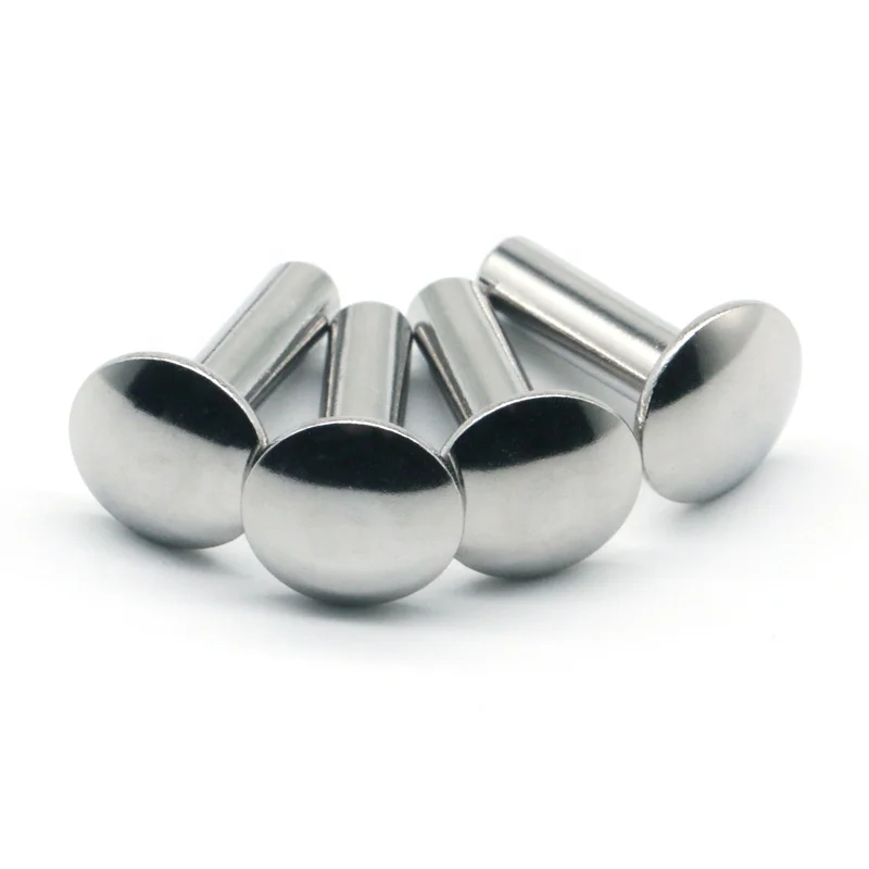 Top Quality Low Price Custom  Remaches 304 Stainless Steel Round Head Semi Tubular Rivets for Mining