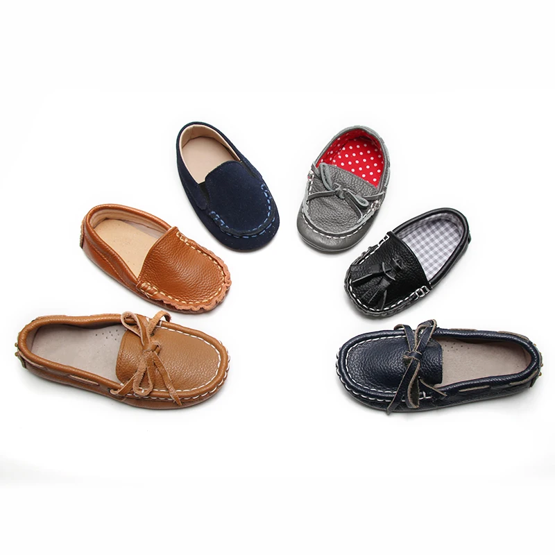 Design New Luxury Baby Moccasins Leather Dress Shoes Infant Toddler Boy Girl Casual Shoes Peas Loafers Shoes
