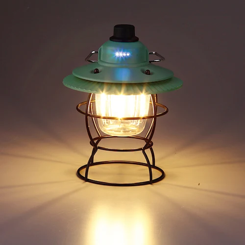 Custom Popular Metal LED Camping Lights Portable Dimmable Outdoor LED White Kerosene Oil Lamp Camping Lantern For Party Festival