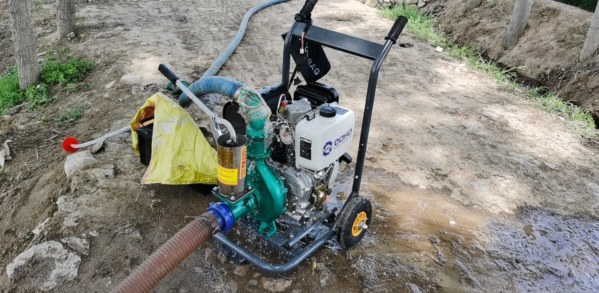 Motorized Tricycles Agricultural Portable Irrigation Pump System Solar Water Spray