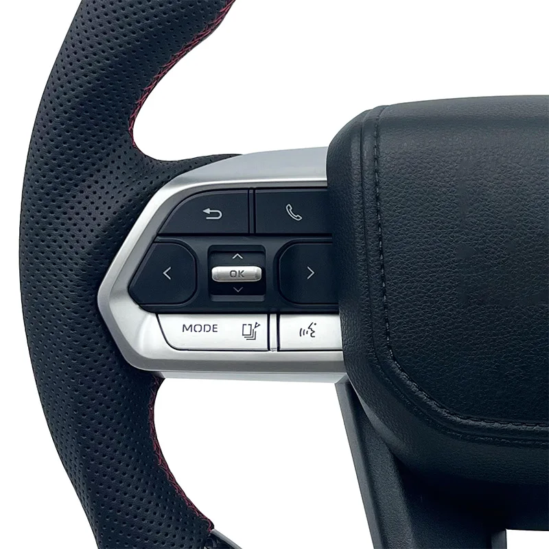 Black carbon fiber red marked leather handle semi perforated modified steering wheel for Toyota ZC-FT-YD-T1