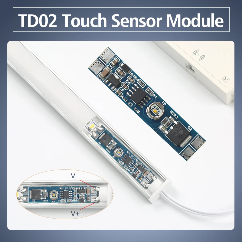 FICLUX 12V/24VDC 8A Touch Motion Sensor Module CE Rohs Small PCB Motion Sensor for LED Cabinet Light
