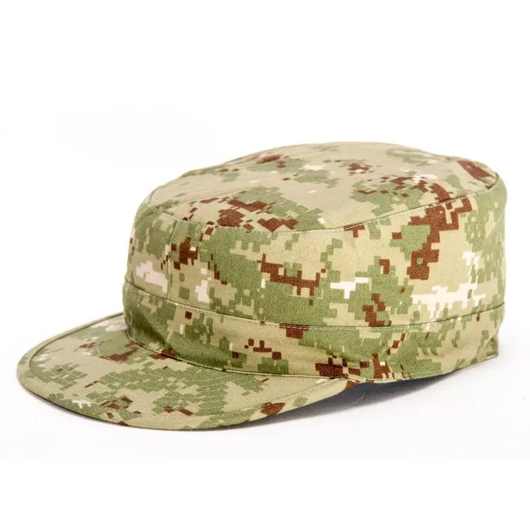 Factory Hot Sale Tactical Military Camouflage Jungle Hat Truck Driver Outdoor Hunting Straight Hat