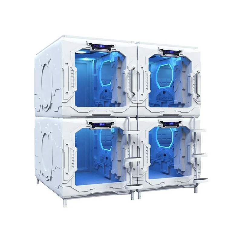 Glamorous Furniture Modern Style Metal Capsule Sleeping Bed Vertical Space Saving for Hospital Hotel School & Apartment Use