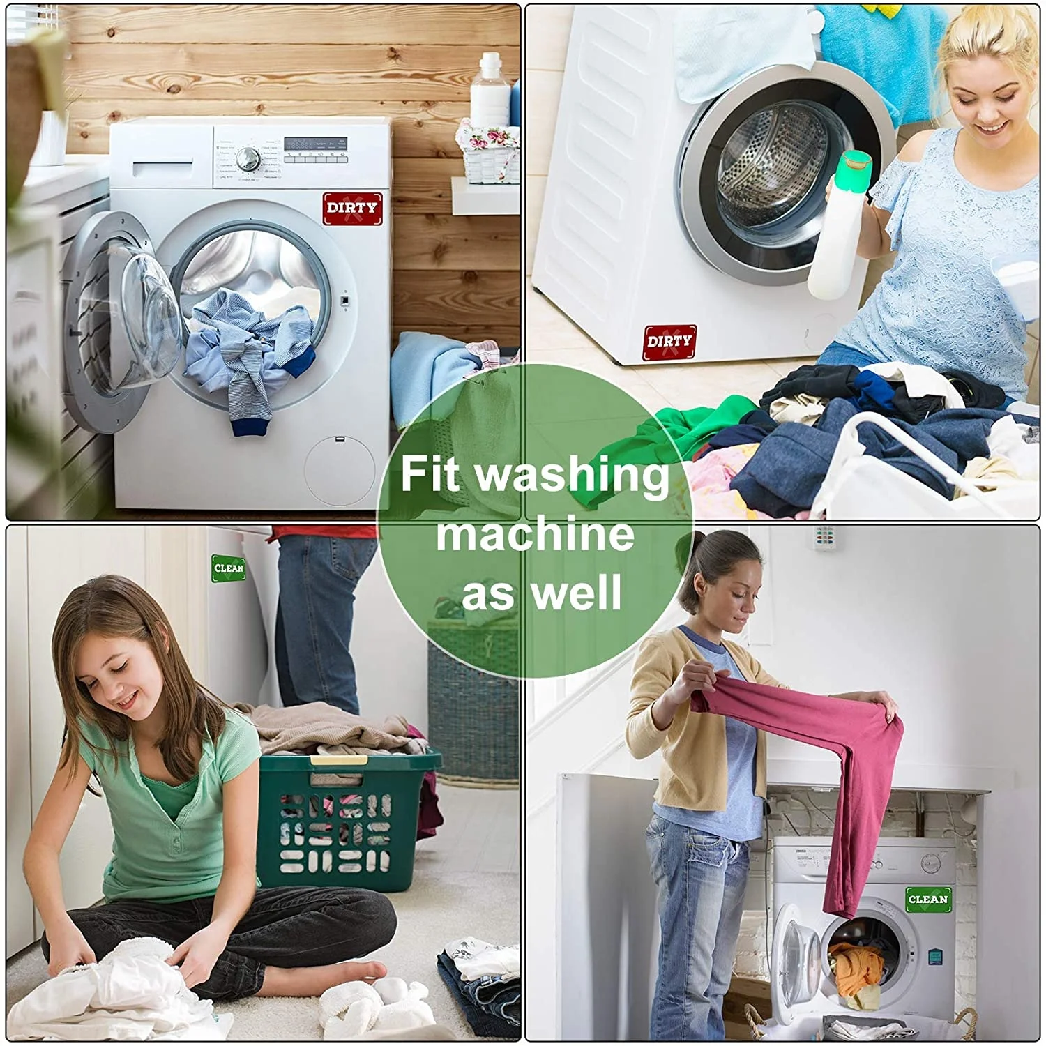 
Universal Strong Magnet Kitchen Dish Washer Clean Dirty Sign Double Sided Flip Reversible Dishwasher Magnet 