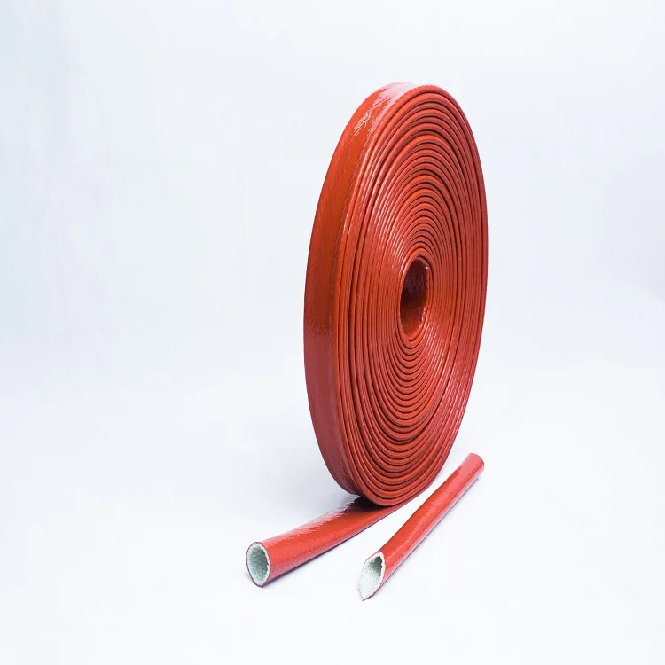 High Temperature Heat Proof Wire Protection Sleeve Fire Resistant Hose Sleeve / Brick Red Insulation Sleeving High Voltage 500C