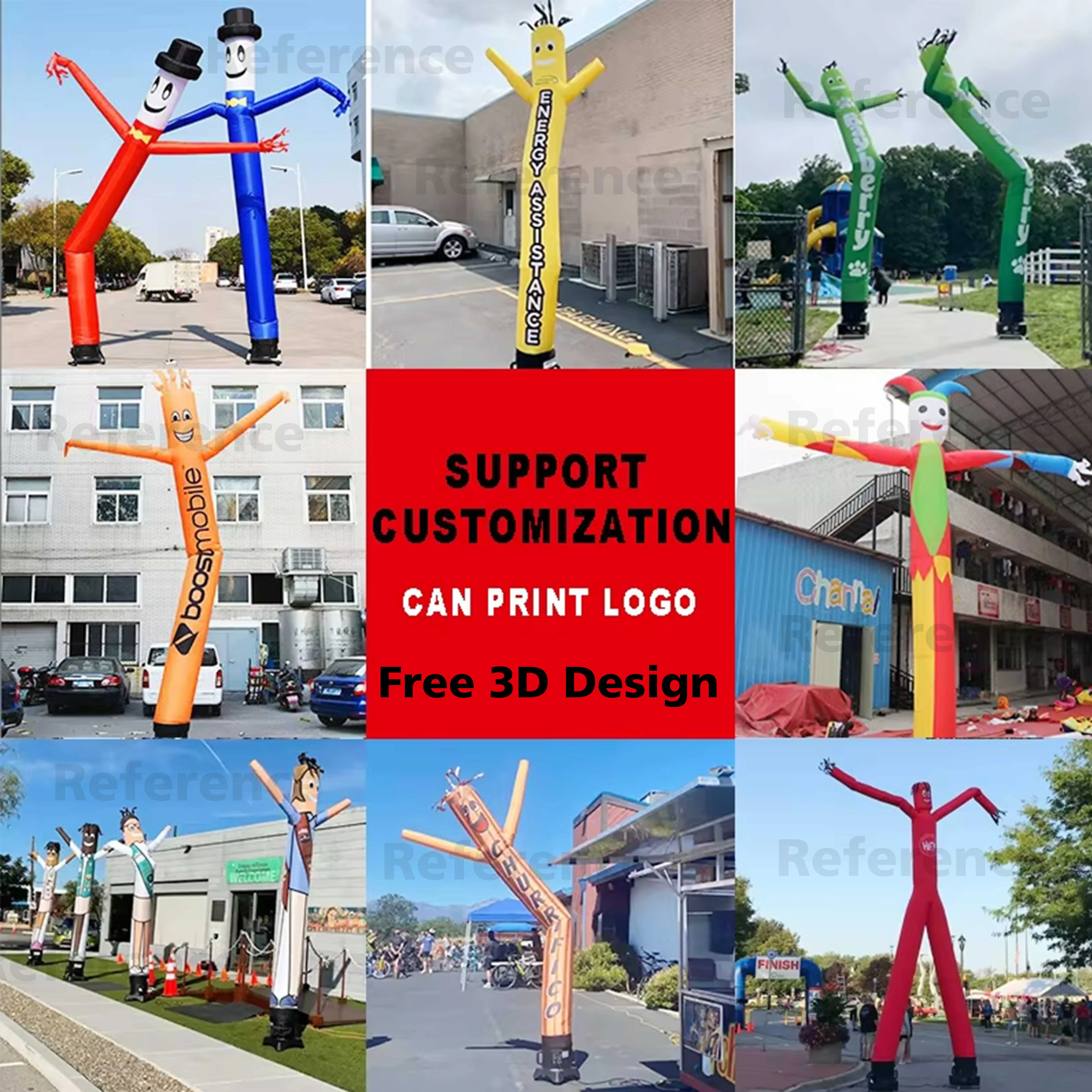 CATC Advertising Man Sky Inflatable Color Printing Air Dancer Inflatable Wacky Waving Inflatable Tube Man Custom