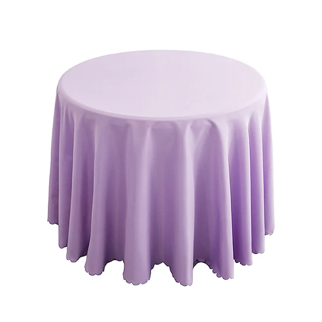 120 Inch Washable Tablecloths Lavender Round Table Cloths Polyester Tablecloth for Wedding