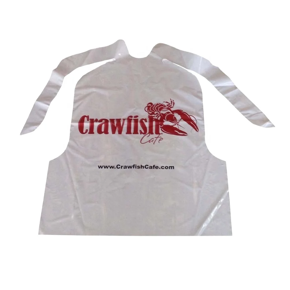 One time use disposable restaurant plastic adult bibs