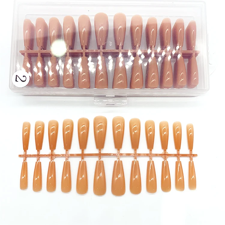 New product professional no c curve long coffin color nail tip wholesale for acrylic