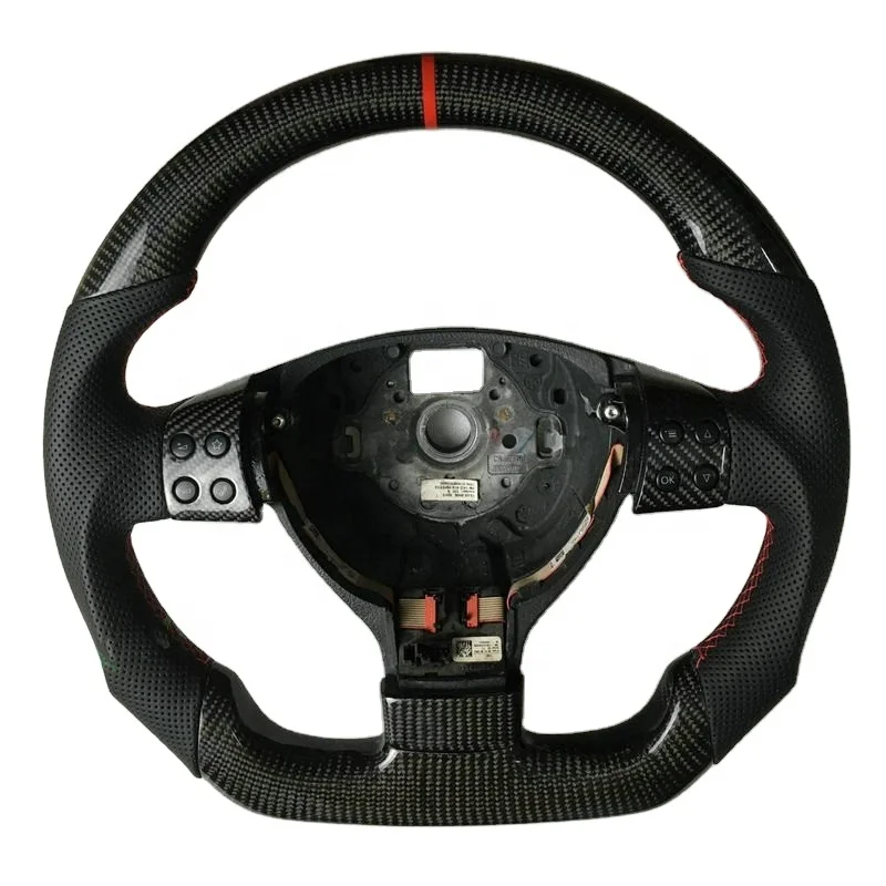 100% Real For VW Volkswagen Golf 5 Mk5 GTI Carbon Fiber Steering Wheel