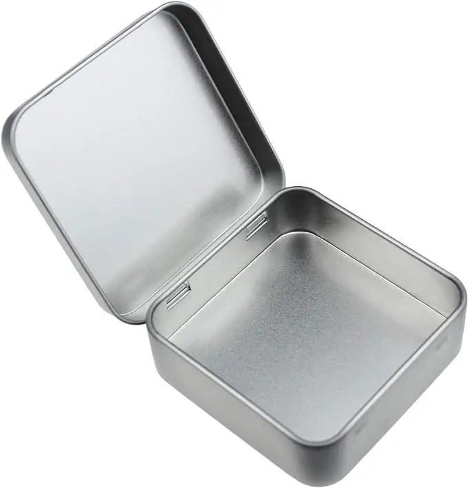 Factory price food grade customize printing metal candy tin container small hinged mint tin box