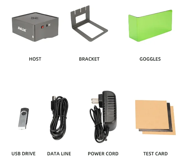 DAJA DJ6 Mini Portable Computer Serial Number Warehouse Name Badges Diode Laser Engraving Machine Laser Engraver Cutter
