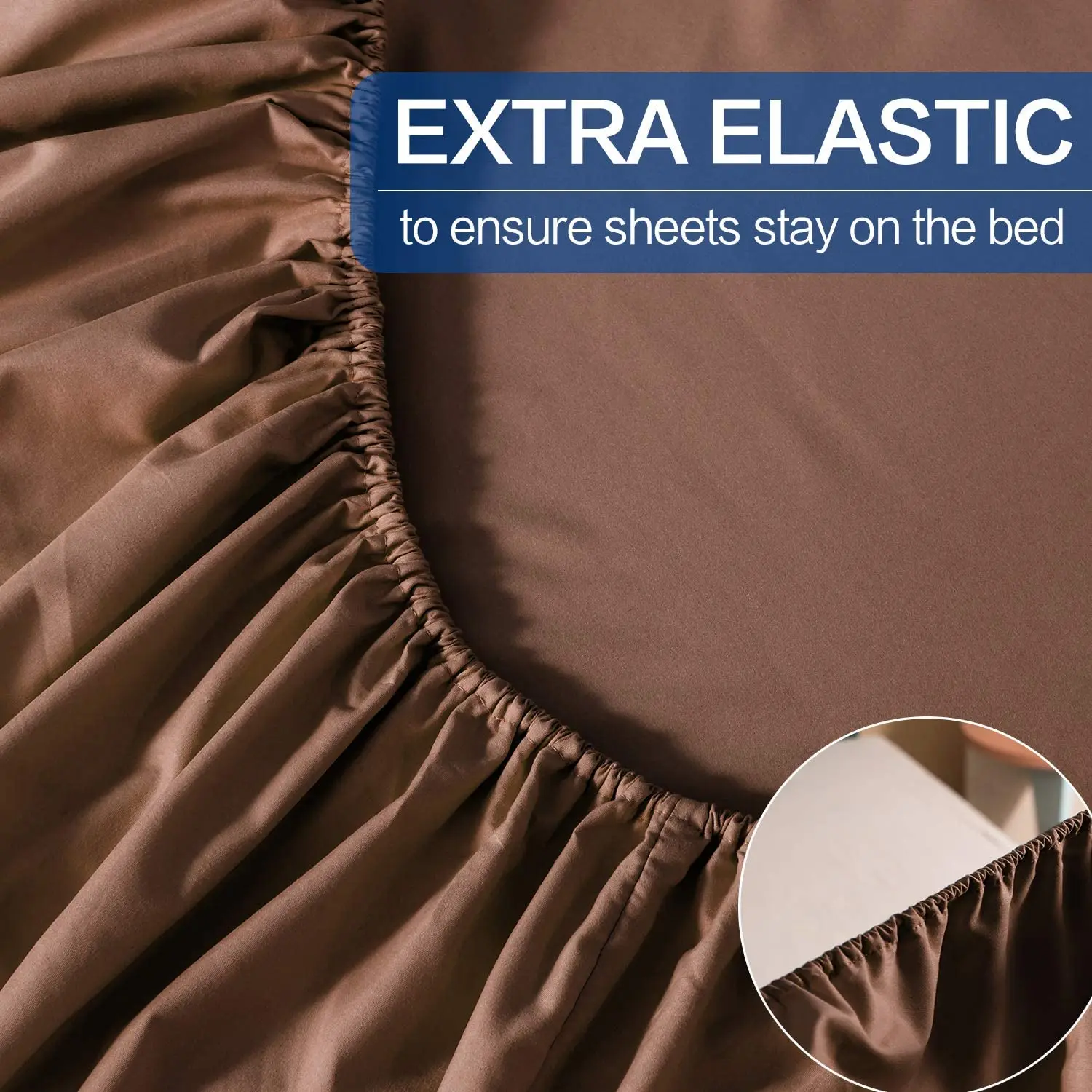 Wrinkle and fade resistant brushed microfiber with classic three lines embroidery solid color bed sheets