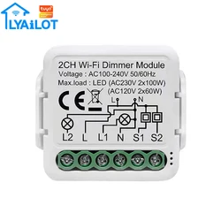 Google Assistant Alexa Tuya Zigbee 3.0 Dimmer Smart Switch Module Controller 2 Way Remote Control Smart Light Switch Relay