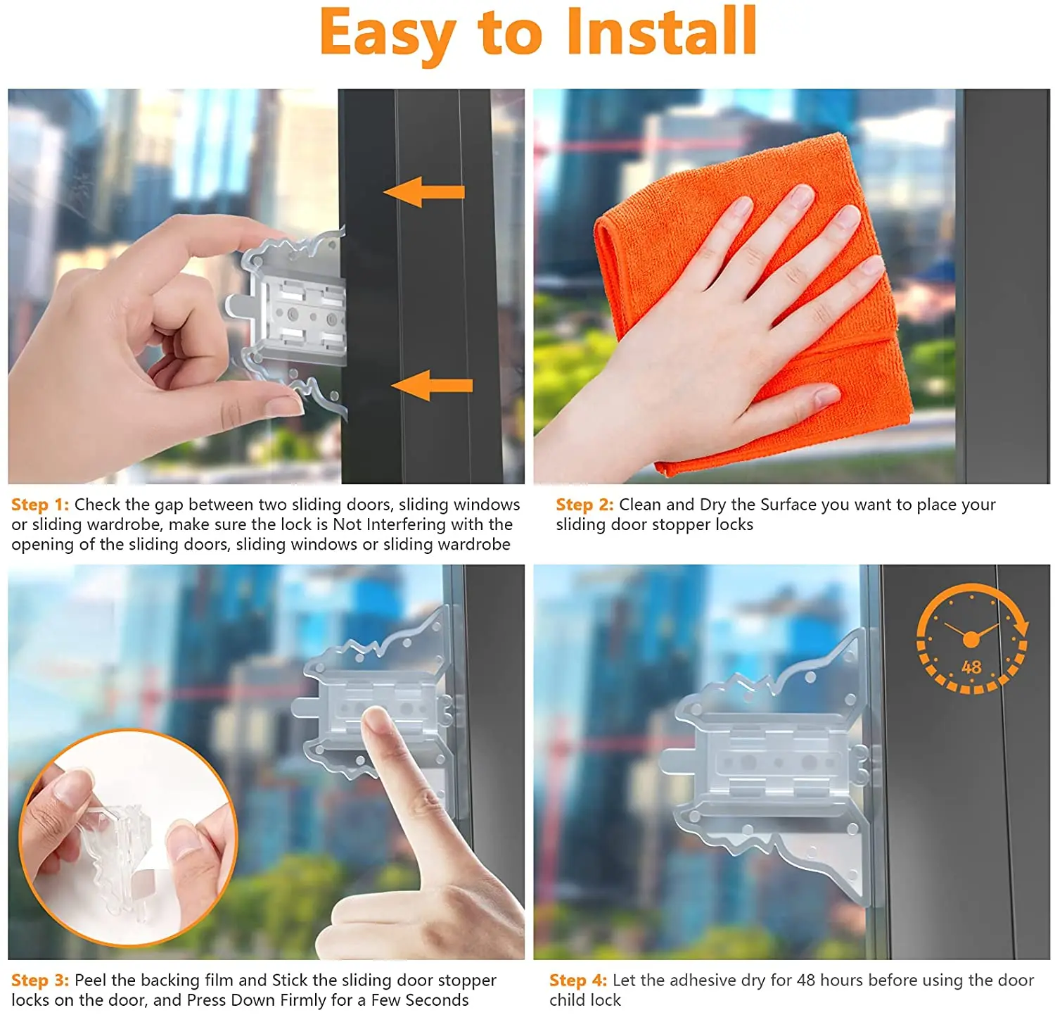 Multifunction Folding Child Proofing Safety Products Baby Furniture Sliding Glass Door Window Lock