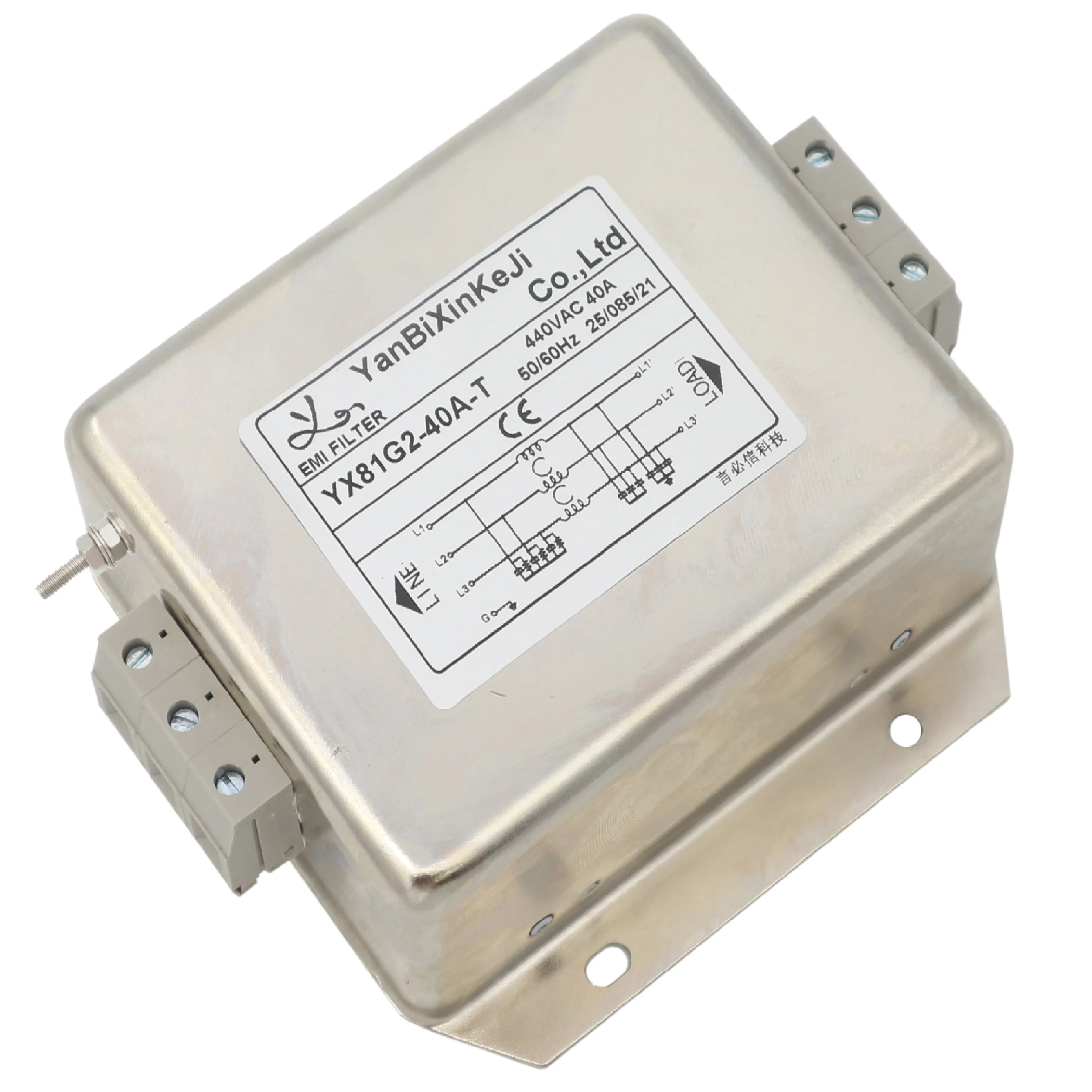 Yanbixin производитель YX81G2 220V 10A 30A 40A электронный пассивный трехфазный выходной инвертор EMC фильтр