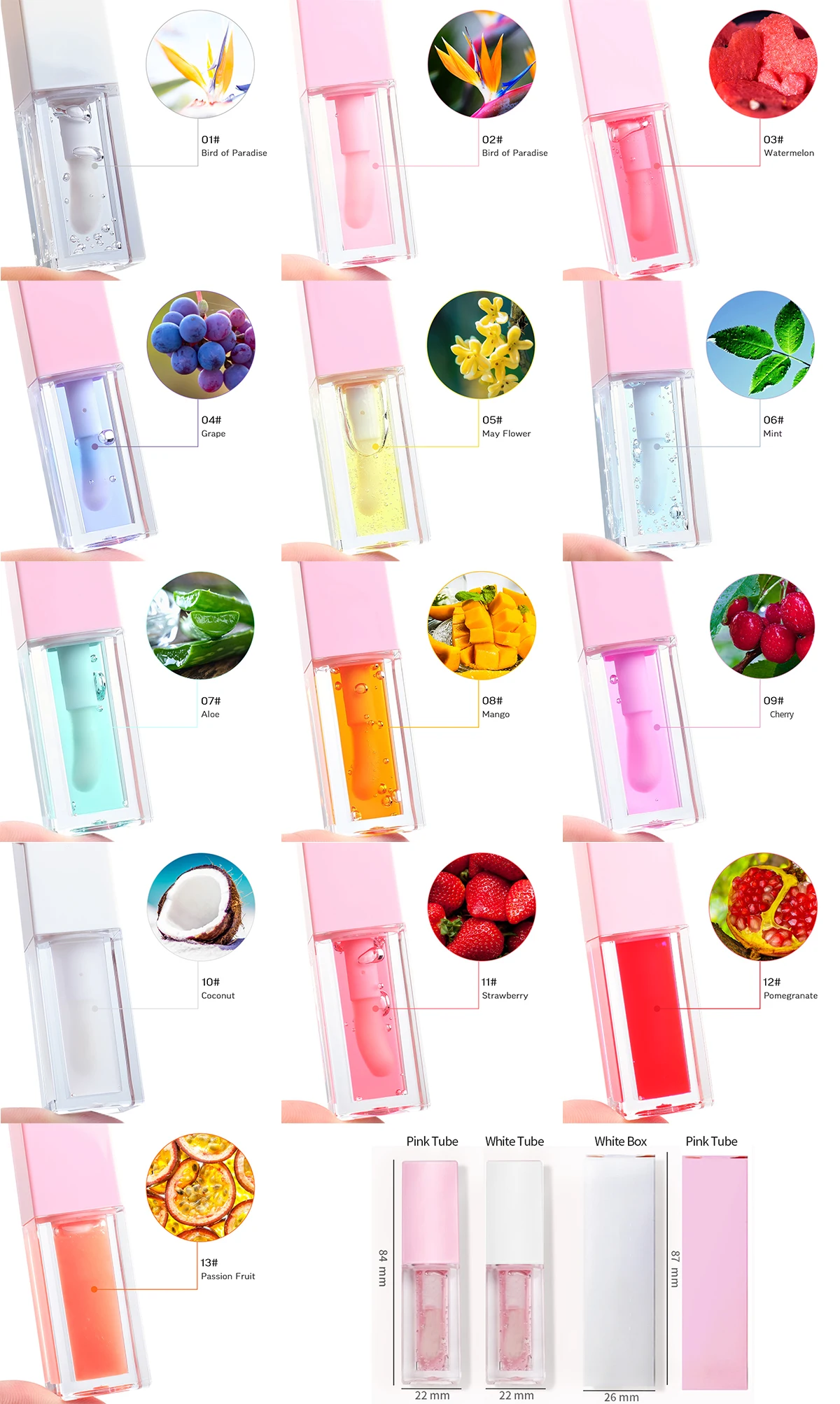 Custom high hydrating lip oil private label vegan lip gloss flavouring oil watermelon lip oils