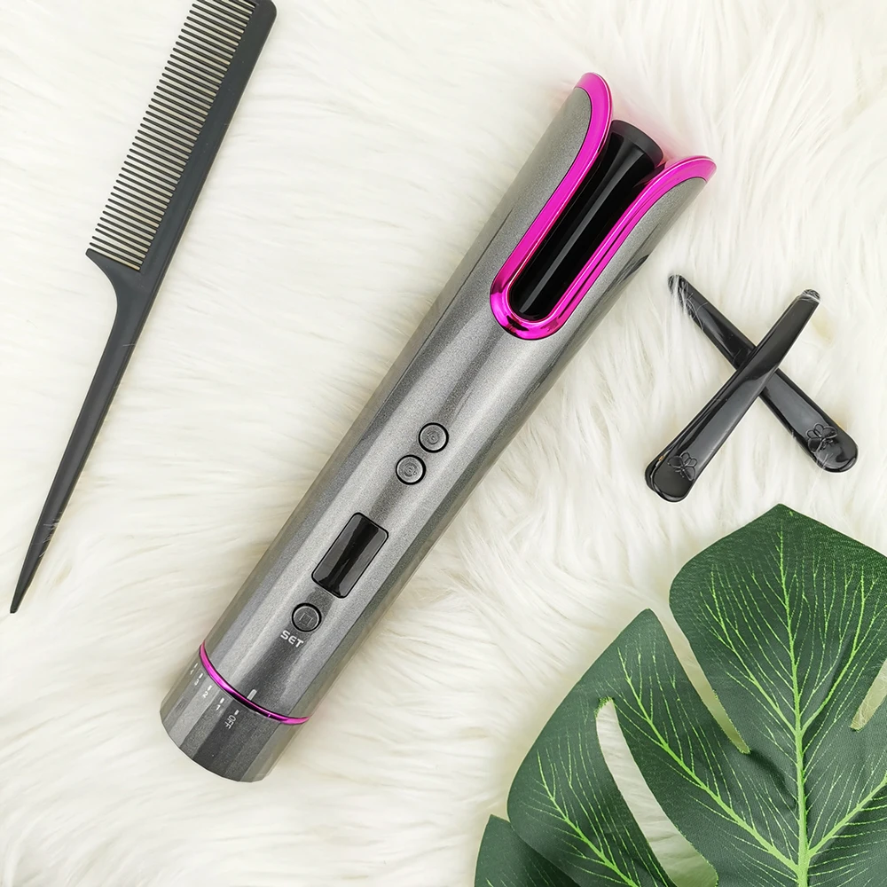 Beauty Salon Hot Selling Wireless Automatic Magic Titanium Heatless Rotating Hair Curler Cordless