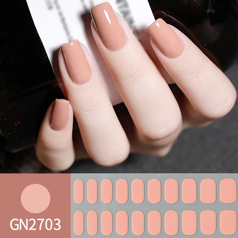Beauty Sticker Nail Fashion Wholesale Cheap Price Semi-cured Gel Nail Sticker Luxury_23