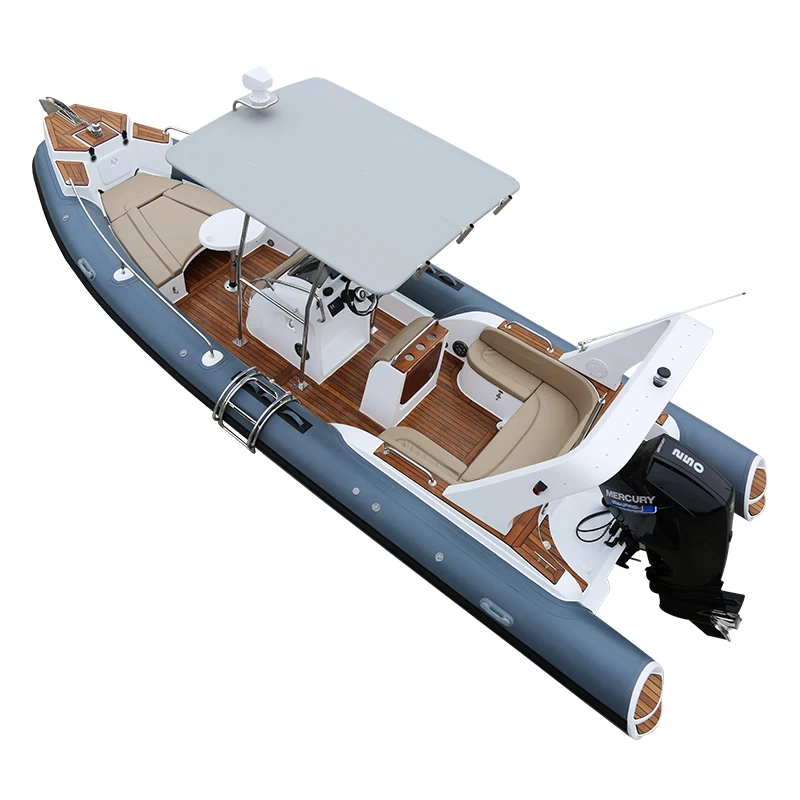 Китай Лидер продаж RIB 760 жесткий корпус гипалона надувная лодка из стекловолокна с подвесным мотором для продажи