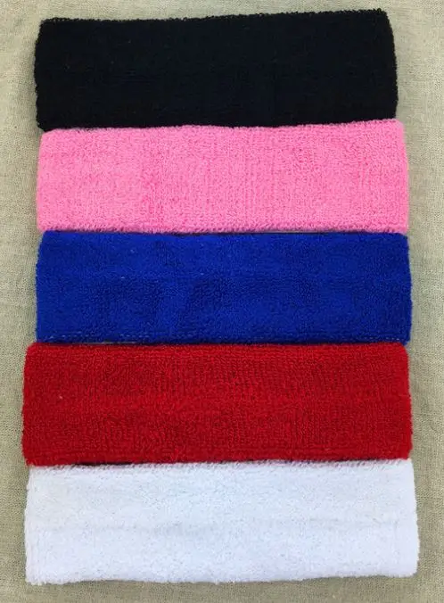 Customized Logo with Embroidery Fitness Headbands Sports Tennis Protection Stretch Headband Sweatband or Holiday Gift
