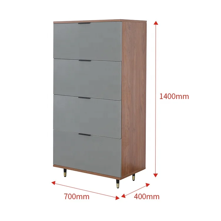 Old Style 4-Tier Drawers With Four Large Space Drawers For Item Storage Living Room Furniture And Bedroom Storage Cabinet