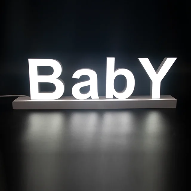 abcmix DIY magnet led channel letter for shop counter display