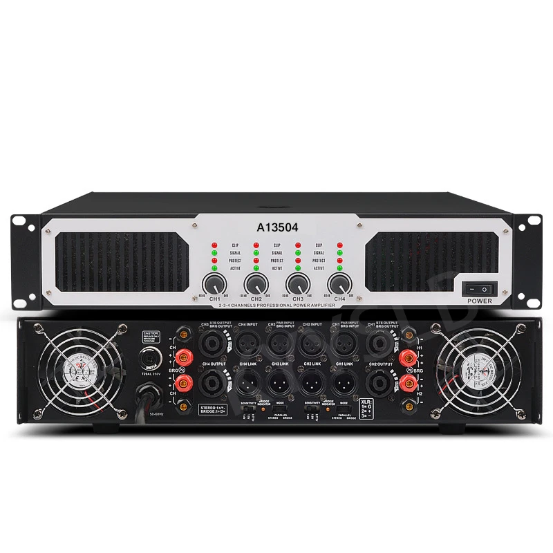 KYYSLB High-power Pure Rear 4*3000W Professional Digital Amplifier Stage KTV Stage D-Class Sound Equipment/Amplifiers/Speakers