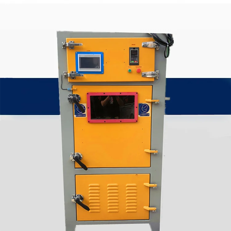 Deburring Plastic Crawler Rubber Belt Bead Sand Blaster Machine Automatic