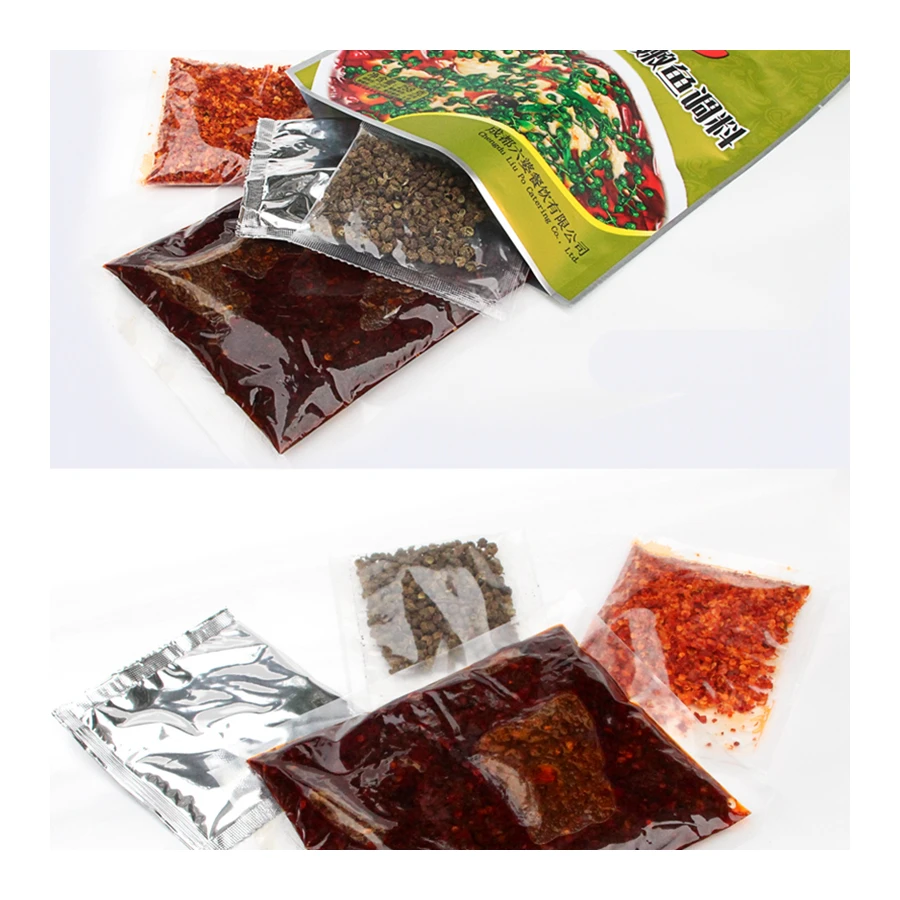 Liupo 258g*40bag Hotpot Fish Cooking Spicy Boiled Fish Condiment